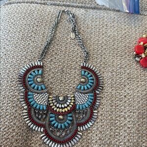 Bohemian Multicolor Statement Necklace Cara